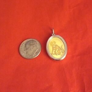 Gold Zodiac Monkey Pendant